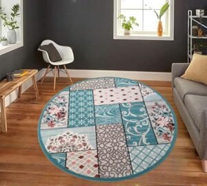 سجادة دائرية من النساجون الشرقيون مقاس 150×150 سم . التصوير على الطبيعة .