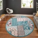 سجادة دائرية من النساجون الشرقيون مقاس 150×150 سم . التصوير على الطبيعة .