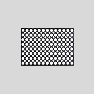 دواسة باب مستطيلة ذات تفريغات دائرية للمداخل بي في سي (40x60 سم)