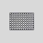 دواسة باب مستطيلة ذات تفريغات دائرية للمداخل بي في سي (40x60 سم)