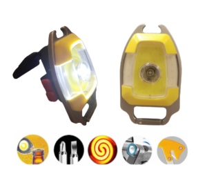 ضوء محمول متعدد الوظائف + ولاعة سجائر + سلسلة مفاتيح