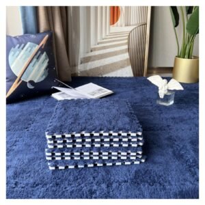 سجادة متشابكة من الاسفنج الناعم المنفوش، سجادة واقية للارضيات والتمارين الرياضية وغرفة الاطفال والمنزل وغرفة النوم . مقاس 30×30 سم عدد 12 قطعة .