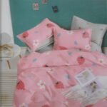 طقم ملايات سريركبير مكون من ٤ قطع . ملاية 240*240سم+1مخدة160*45سم+2خدادية 50*70سم .