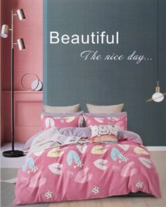 طقم ملايات سريركبير مكون من ٤ قطع . ملاية 240*240سم+1مخدة160*45سم+2خدادية 50*70سم .