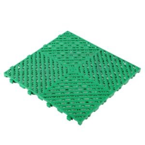 بلاط أرضيات بلاستيك متشابك 40×40 سم، سمك 20 مم – 6 قطع = 1 متر مربع، يتحمل حتى 21 طن، مضاد للانزلاق والمياه، للجراجات والمغاسل والمطابخ والجناين والممرات لون اخضر